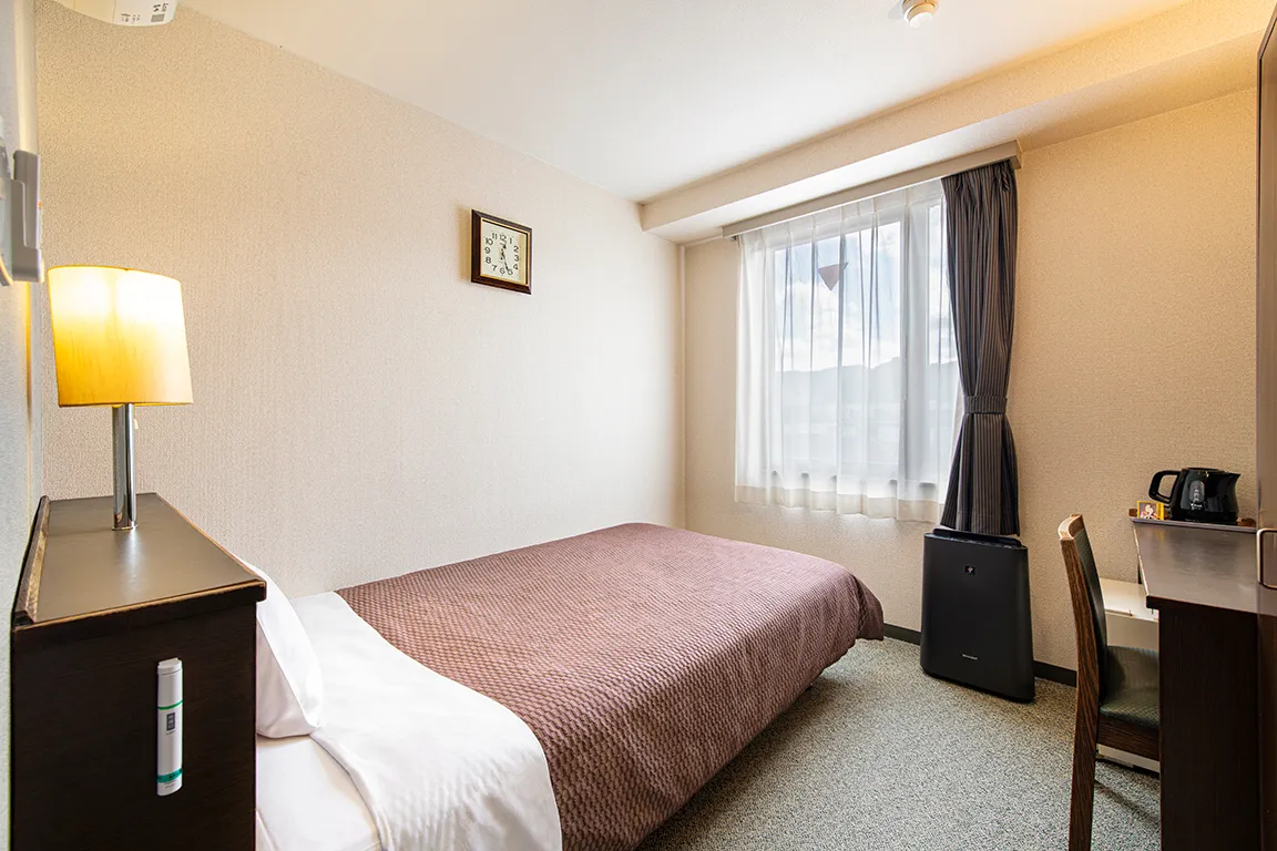 シングルルーム。ビジネスでも一人旅でもお気軽にご利用ください。